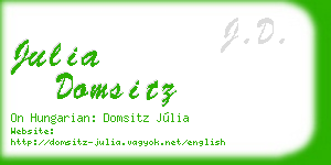julia domsitz business card